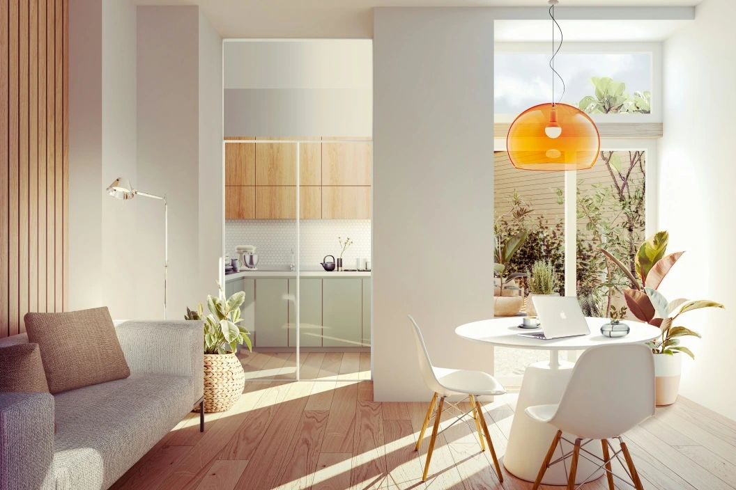 Beautiful staged living room